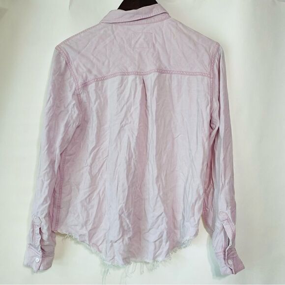 Rails Womens Ingrid Raw Hem Dusty Rose Shirt Size M - Picture 6 of 9
